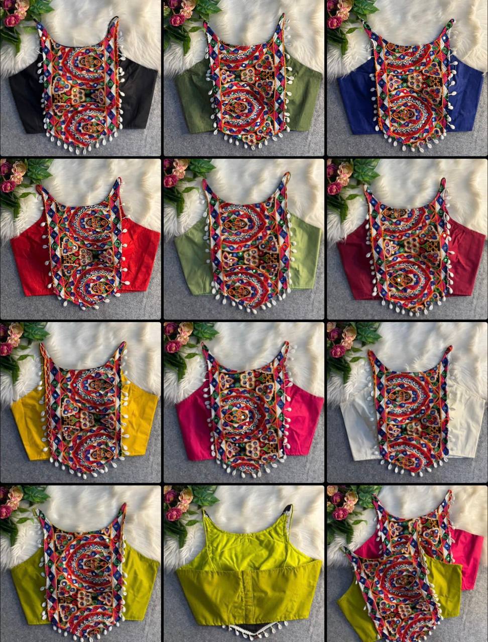 Navratri Special Fancy Kaudi Lace Embroidery Blouse