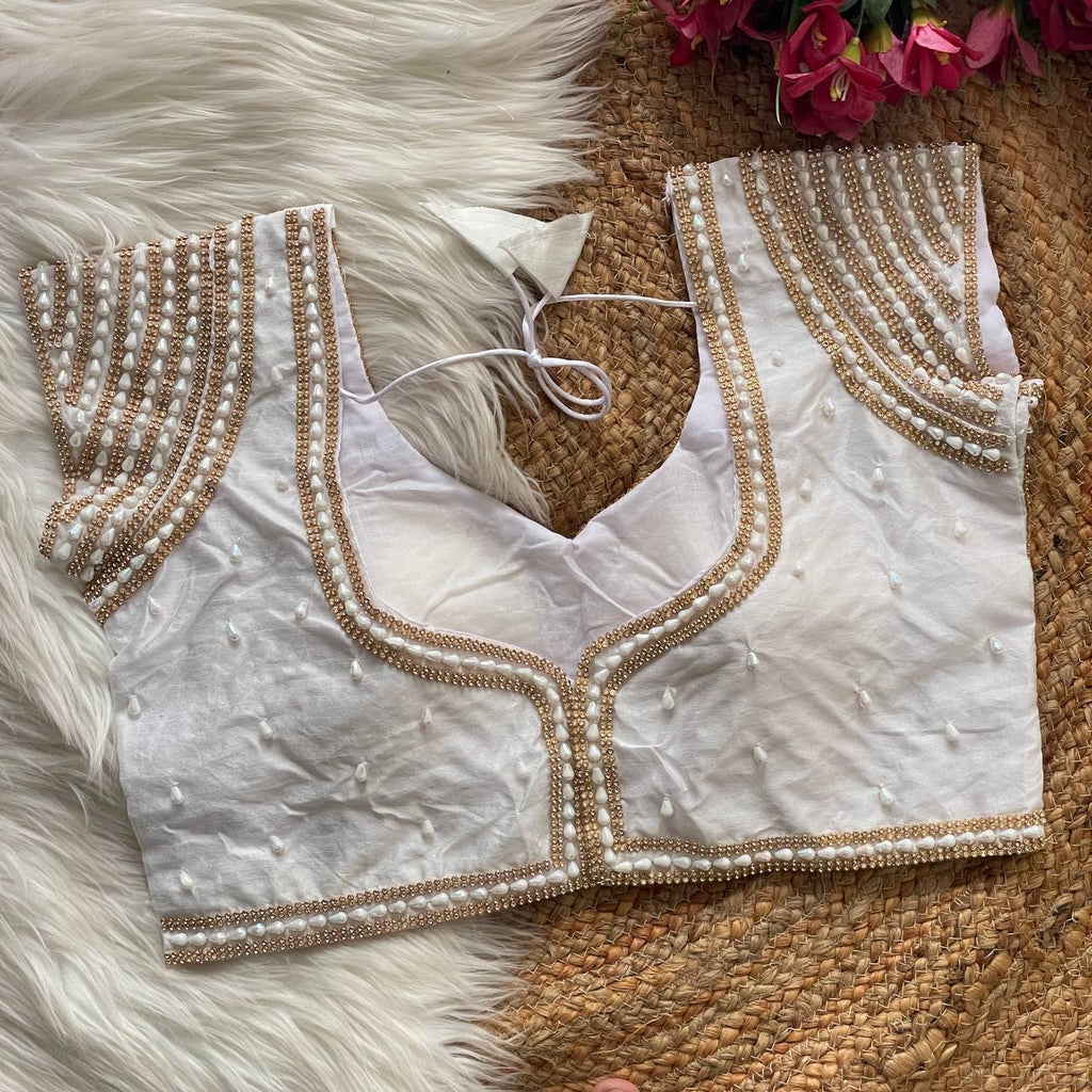 Pure Handwork Designer Silk Blouse