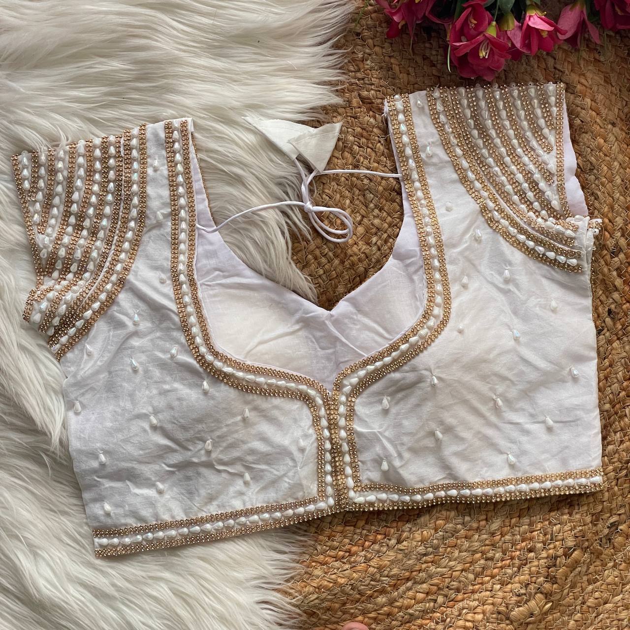 Pure Handwork Designer Silk Blouse