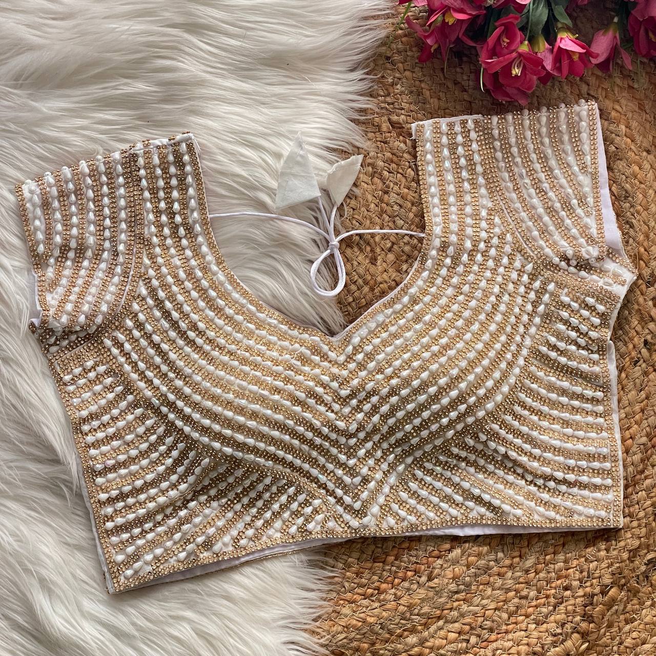 Pure Handwork Designer Silk Blouse