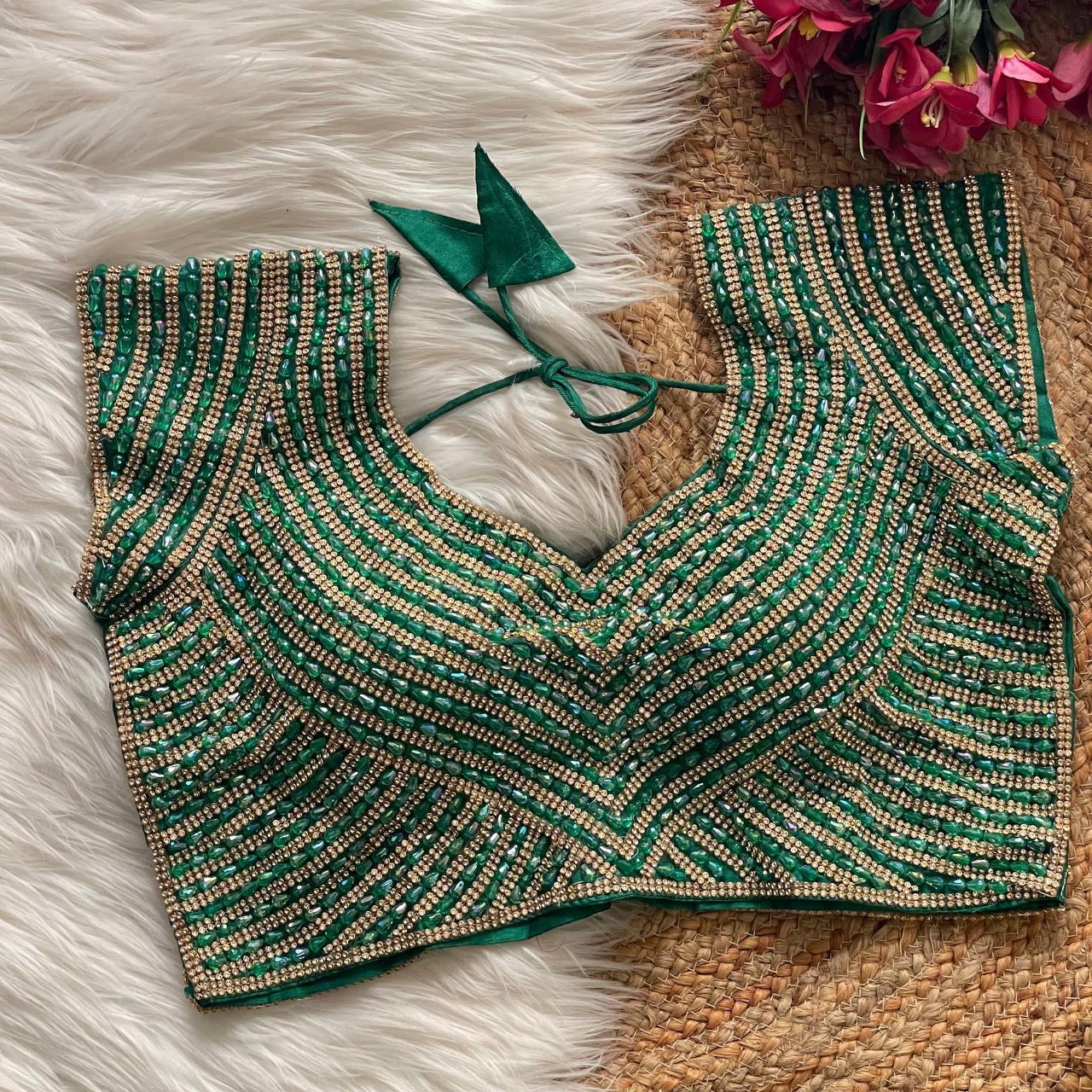 Navratri Handwork Designer Silk Blouse