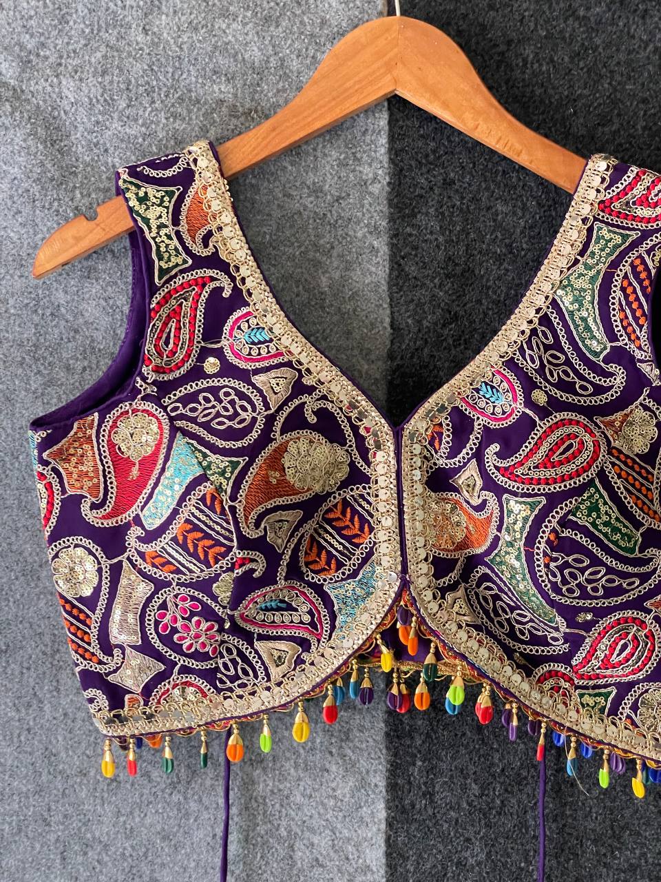 Navratri Special Partywear Kodi Lace Thread Work Blouse