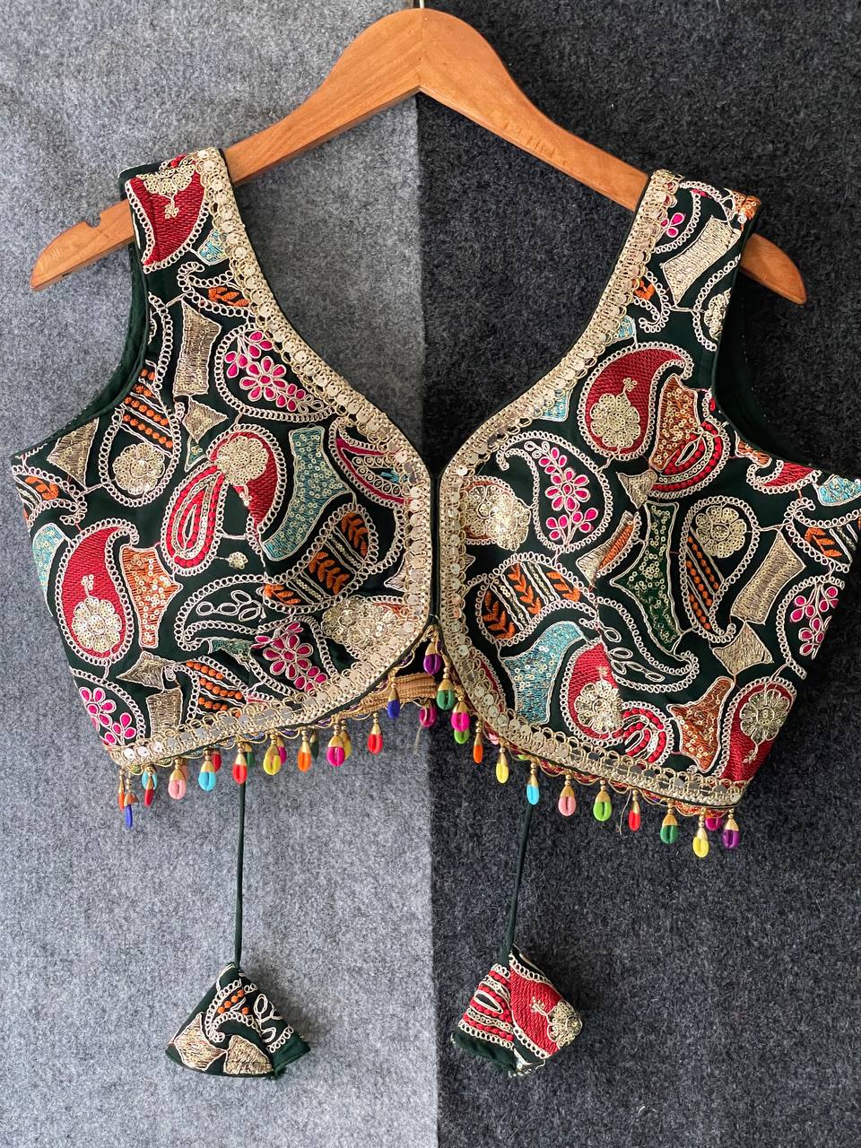 Navratri Special Partywear Kodi Lace Thread Work Blouse