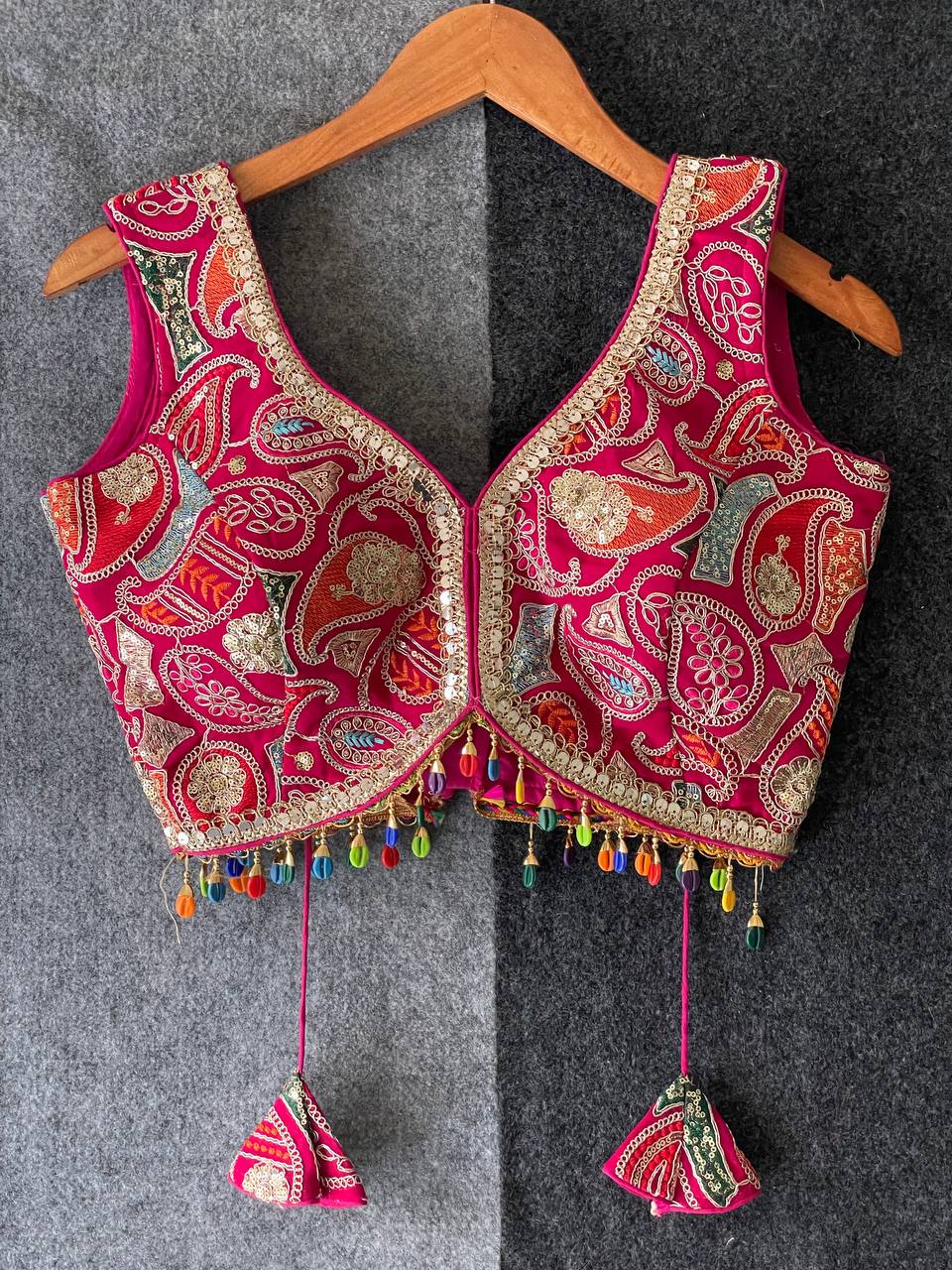 Navratri Special Partywear Kodi Lace Thread Work Blouse