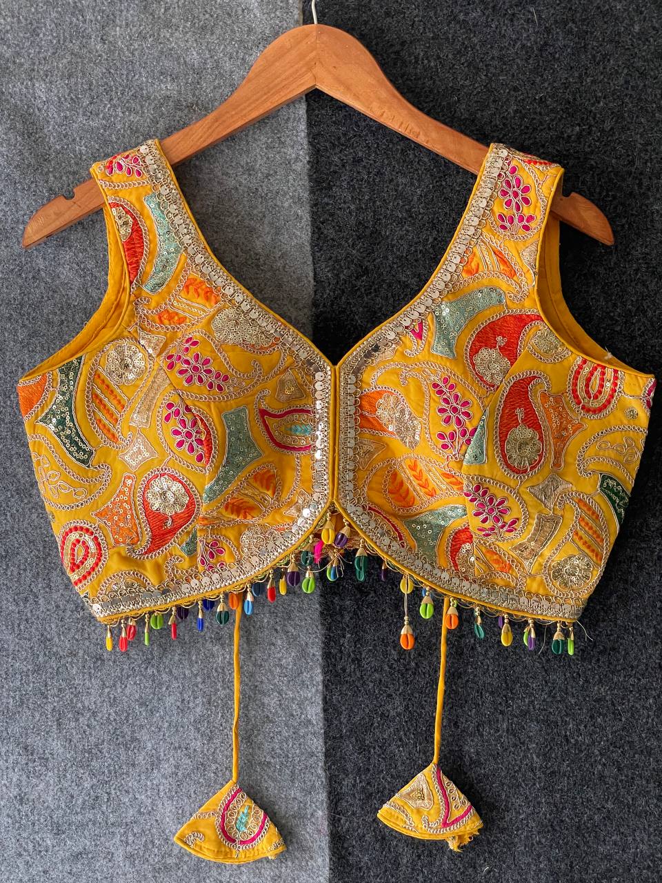 Navratri Special Partywear Kodi Lace Thread Work Blouse