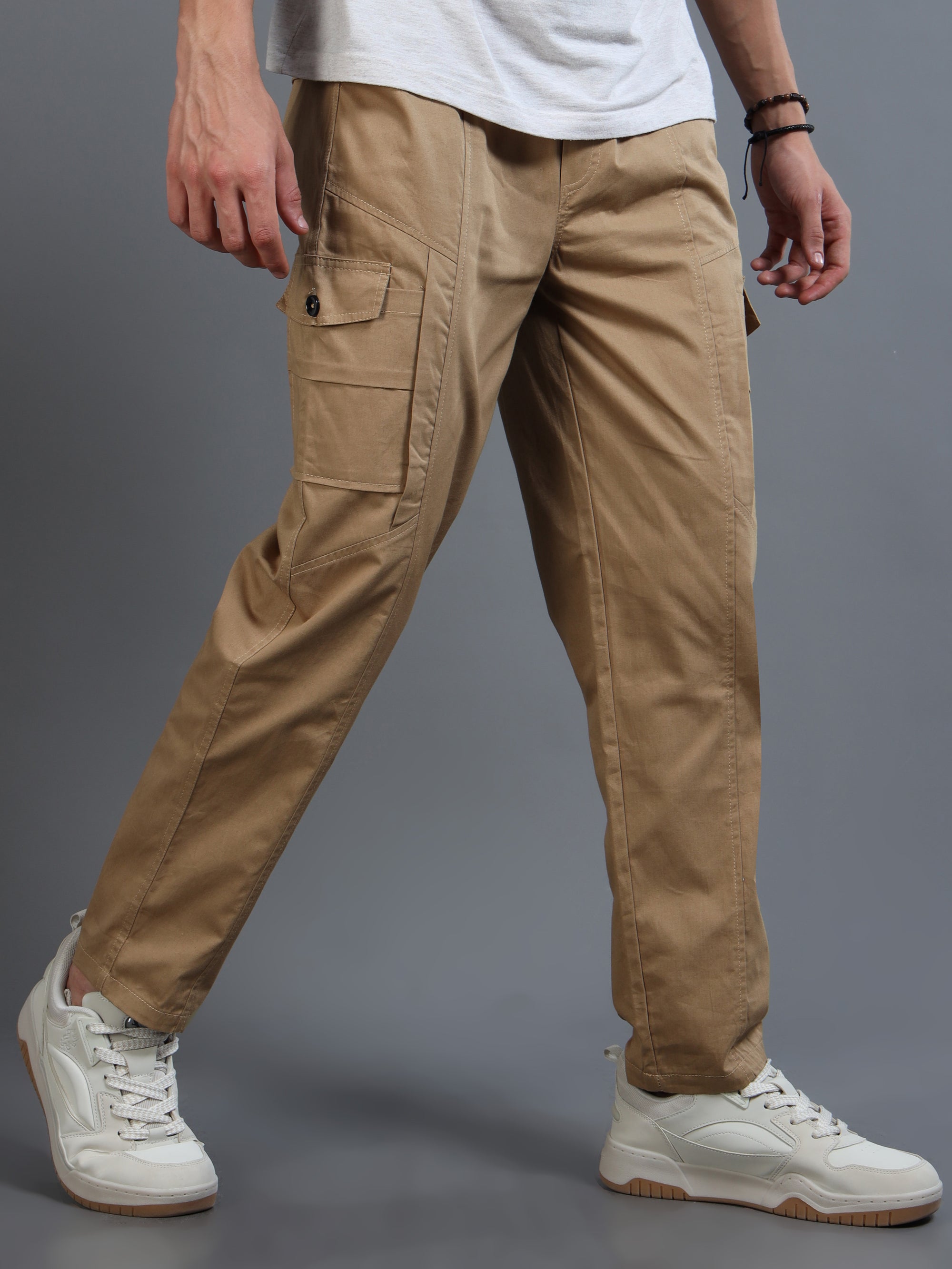 Beige Cargo Pants