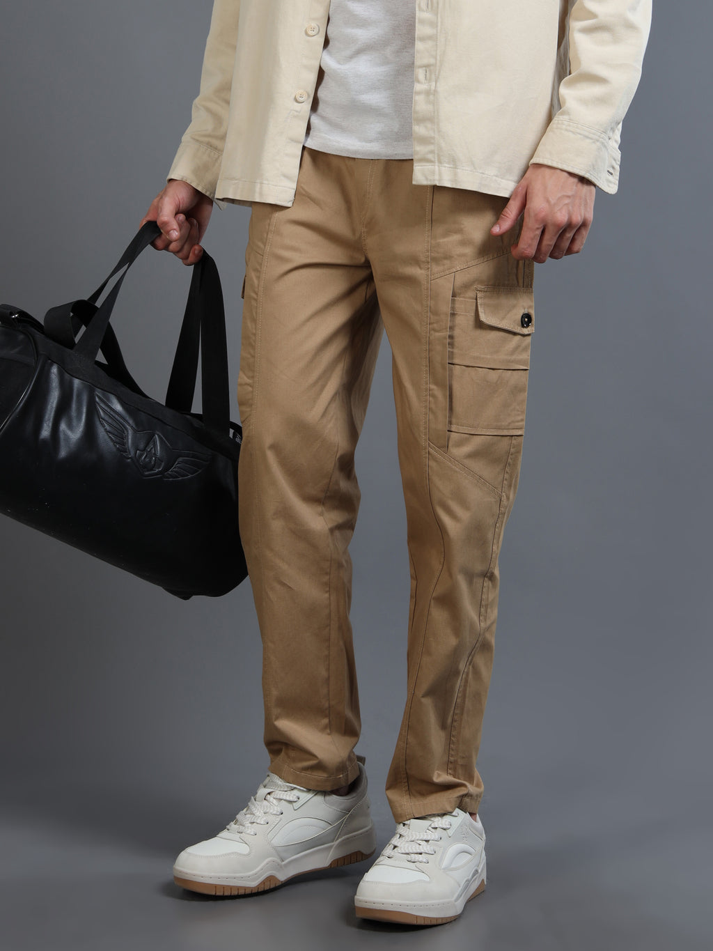 Beige Cargo Pants