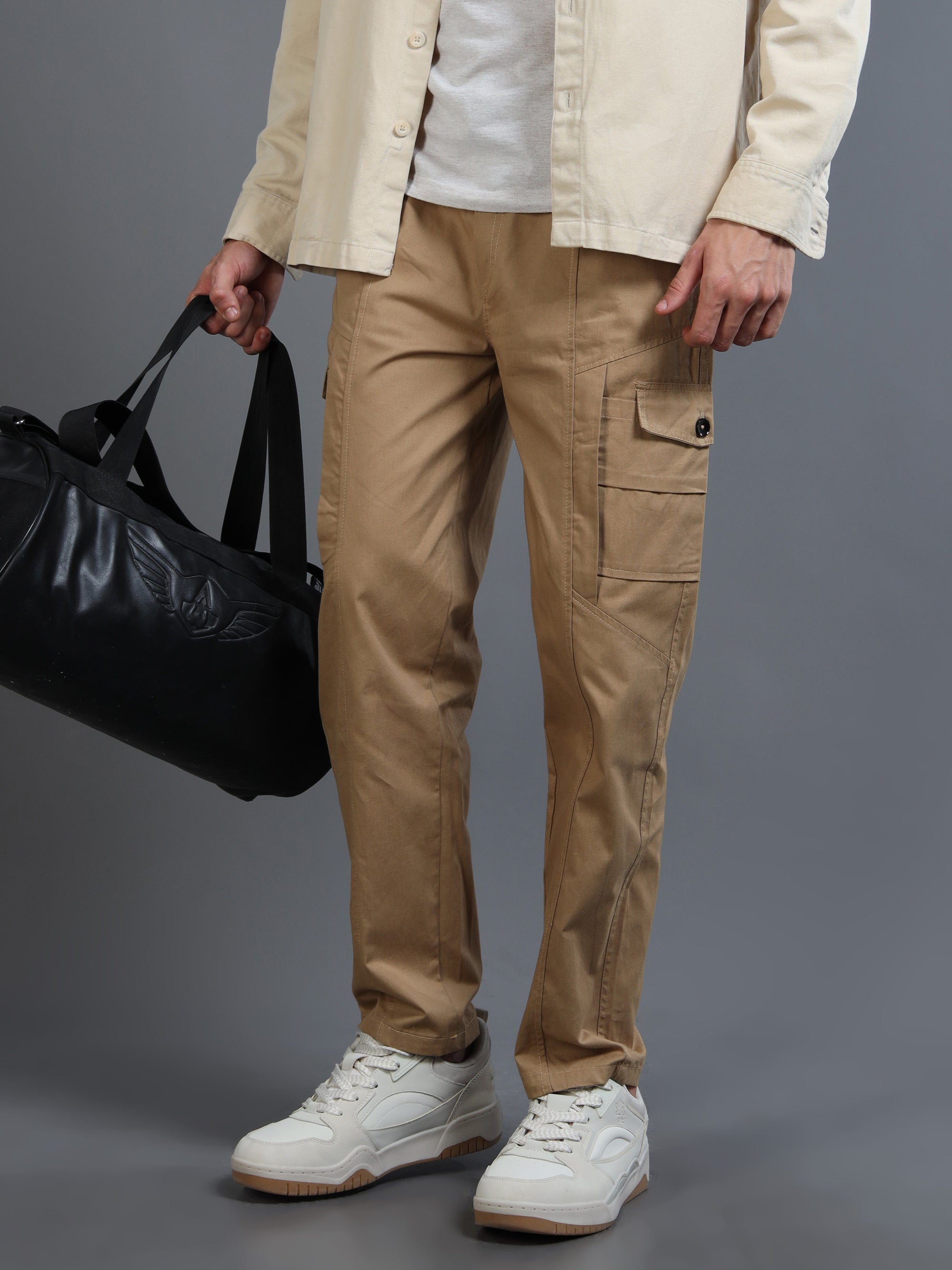 Beige Cargo Pants