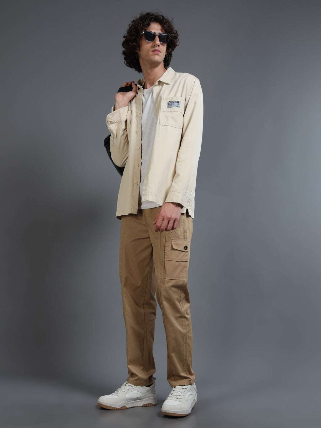 Beige Cargo Pants