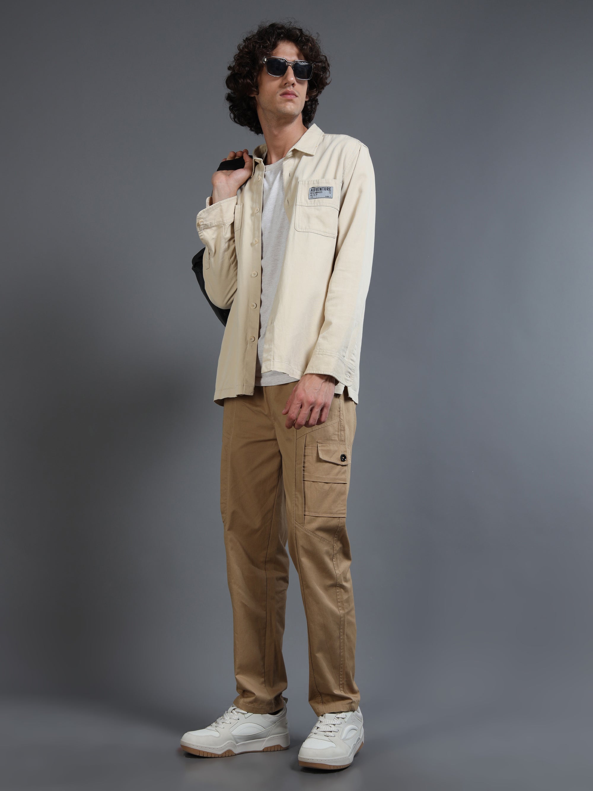Beige Cargo Pants