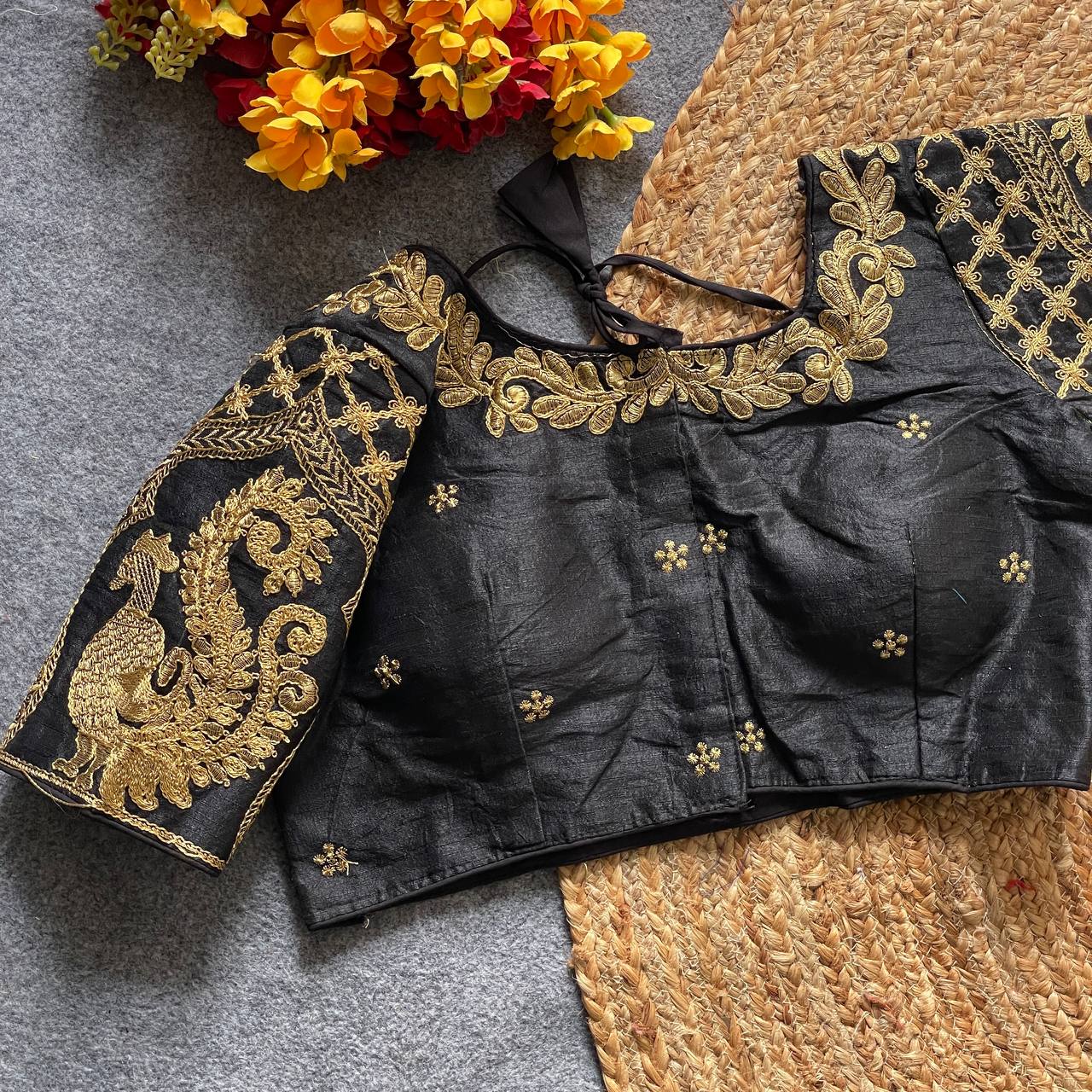Bridal Heavy Embroidered Work Pure Silk Blouse