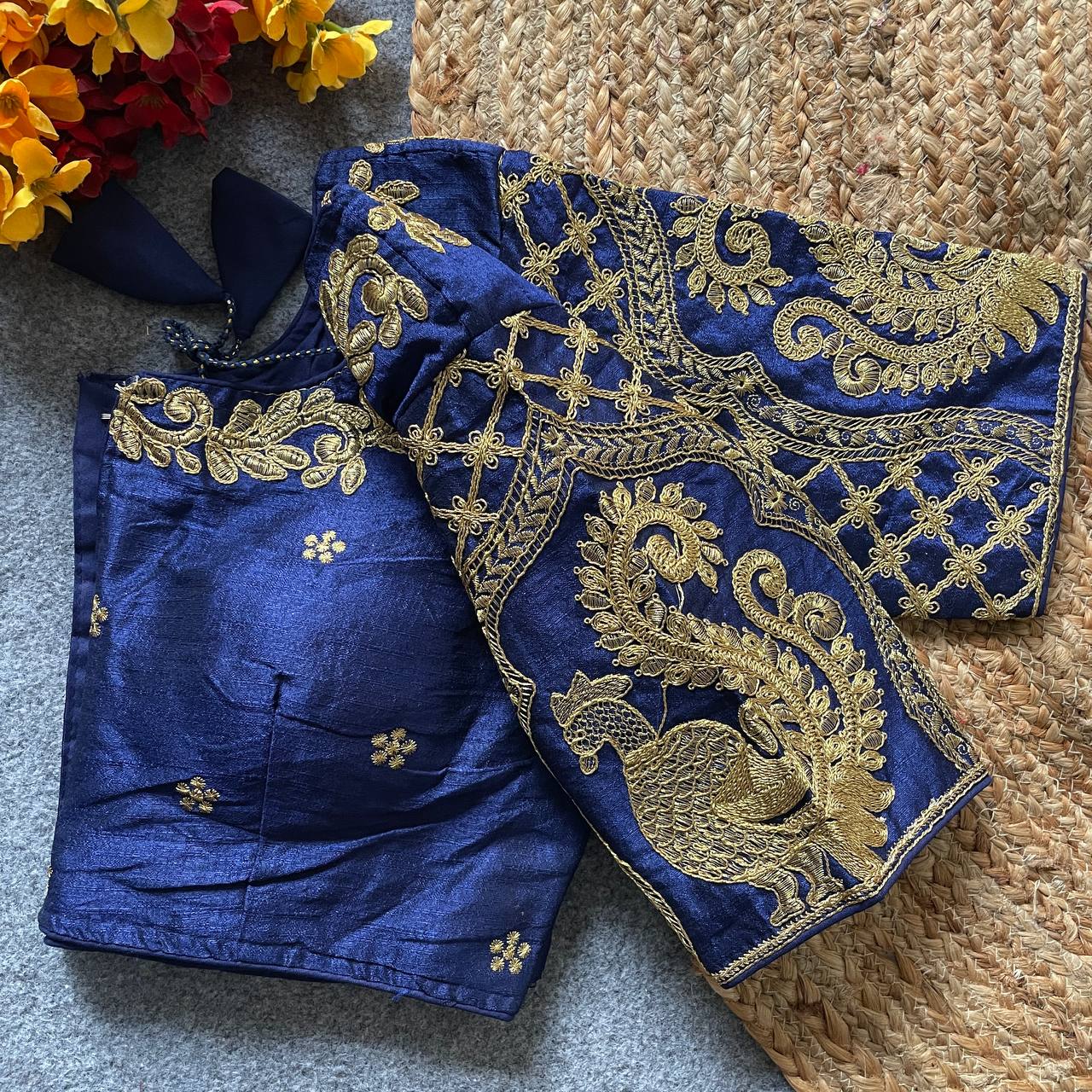 Bridal Heavy Embroidered Work Pure Silk Blouse